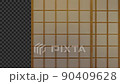 Opening and closing shoji video, one-sided opening, set of Aragumi shoji and horizontal traditional shoji 2/2 at night 90409628