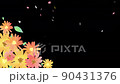 Flower frame and confetti movie material campaign announcement 90431376