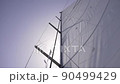 White sail yacht view from below 90499429