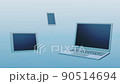 IT solution CG image material cool where smartphones, tablets and notebook PCs appear 90514694
