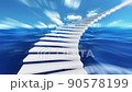 Stairs that continue to the surface of the sea Skill up steps 90578199