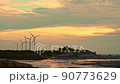 Sunset of the warm wetland in nature. 90773629