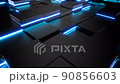 Neon cube background 90856603