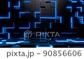 Neon cube background 90856606