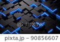 Neon cube background 90856607