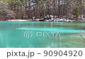 The wind blows through the water surface of Aonuma in Goshikinuma, where the emerald green is beautiful. 90904920