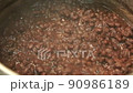 Video of boiling azuki beans with handmade bean paste 90986189