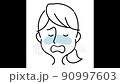 Breathing woman 90997603