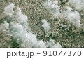 Zooming on Prague, Czechia. Earth zoom in from outer space to city. The animation continues by zoom out through clouds and atmosphere into space. View of the Earth at night. Images from NASA. 4K 91077370