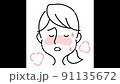 A woman who gets sick due to heat stroke 91135672