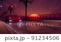 80s retro synthwave style 3d render animation loop 91234506
