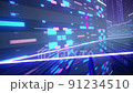 80s retro synthwave style 3d render animation loop 91234510