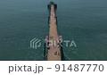 Oceanside California panoramic footage pier view 91487770