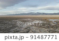 Natural volcanic thermal hot springs on desert 91487771