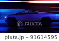 futuristic neon synthwave style 3d render animation loop 91614595
