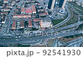 Commercial buildings and city traffic jam in Istanbul. Turkey. Timelapse 92541930