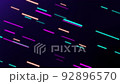 Abstract loop animation background of glowing diagonal lines streaming across the screen. Deep blue and vibrant pinks. 92896570