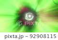Green and Red Tunnel 3D Animation Curved Loop 92908115