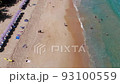 Aerial view sea wave beach with white sand summer vacation background  93100559
