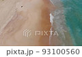 Aerial view sea wave beach with white sand summer vacation background  93100560