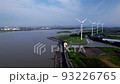 Aerial view of windmills at the mouth of the Tenryu River #1 93226765