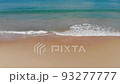 Aerial exotic sea wave beach white sand summer vacation nature background movement video 93277777