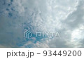 Clouds. Two layers of clouds in a blue sky. Timelapse video of a natural phenomenon 93449200
