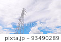 青い空に白い雲が流れるタイムラプス動画 93490289