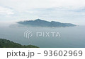 Miyagi Prefecture Ishinomaki City Aerial view of mysterious Kinkasan covered with clouds 93602969
