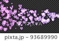 Glitter heart flowing sideways 93689990