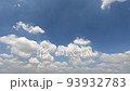 Beautiful white clouds floating in the blue sky with sunlight rays 93932783