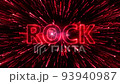The word Rock, symbolizing the musical direction on the background of fireworks 93940987