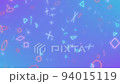 The buttons of a game machine fluttering around. loop animation. 94015119