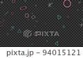 The buttons of a game machine fluttering around. loop animation. 94015121