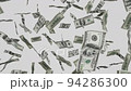 100 Dollar bills falling down. Banknotes isolated on white background. 94286300