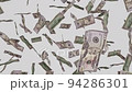 50 Dollar bills falling down. Banknotes isolated on white background. 94286301
