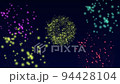 Background material of 5 types of fireworks dancing in the summer night sky (feature, fireworks display, event) 94428104