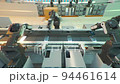 robot conveyor for the production of mobile phones at a high-tech factory. 3d rendering 94461614