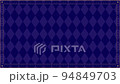 Deep blue gothic background video gold frame dark blue diamond pattern 94849703