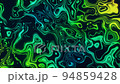 Abstract background. Green, sky-blue and yellow lines on the black. Looped animation 94859428