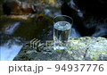 The mountain water that was poured into the class 94937776