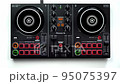 Bangkok, Thailand - 22 June 2022. Turning on Pioneer Digital DJ mixing deck, showing colorful lights. 95075397