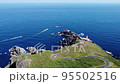 Drone aerial view of Candieira Lighthouse in Cedeira, Galicia 95502516
