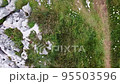 Aerial View of the Rocky Coast. Top Down Drone Angle. Llanes, Asturias, Spain 95503596