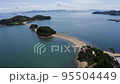 エンジェルロードを見下ろす絶景　ドローンの動画素材 [95504449]