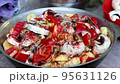 Special dish from chopped pork, vegetables, mushrooms and seasonings 95631126