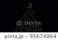 キラキラ光るクリスマスのイルミネーション風アニメーション 95674864