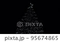 キラキラ光るクリスマスのイルミネーション風アニメーション 95674865
