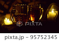 Golden beer poured into a glass, the festival Oktoberfest 95752345