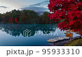 五色沼　毘沙門沼の朝 95933310